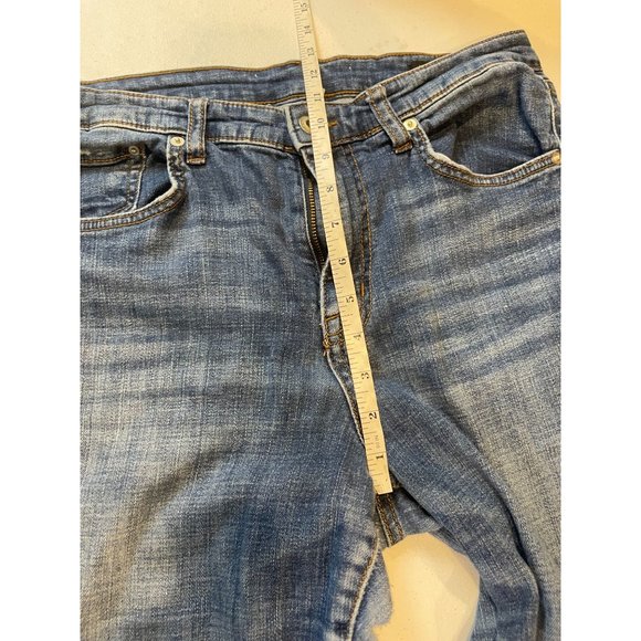 Womens Jeans High Waist Straight Leg Stretch High Rise Cotton Blue Size 10/30 - Picture 4 of 11